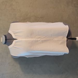 Van Heusen, White, shirt top, Large